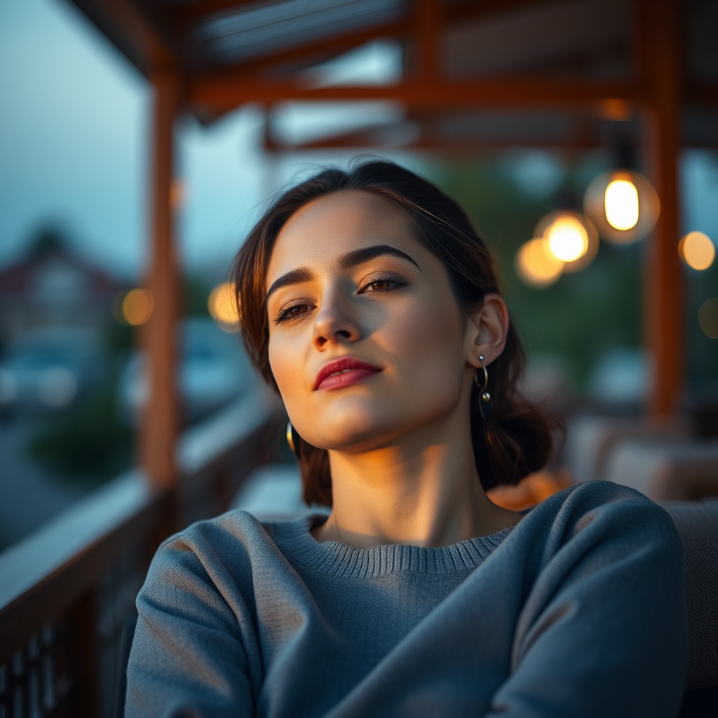Peaceful evening scene with warm low light suggesting stillness and calm